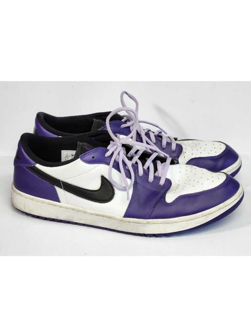 NIKE Air Jordan 1 Retro Low Golf Shoes Mens US 15 Court Purple White DD9315-105